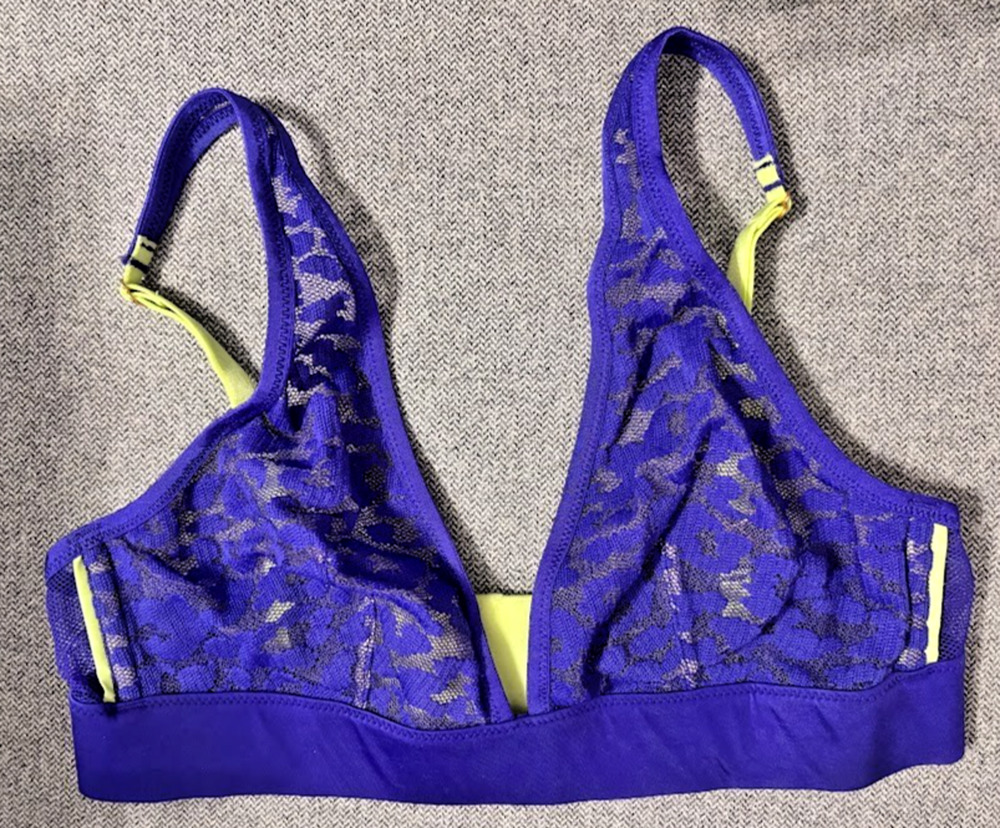 Victoria's Secret Very Sexy Bralette Size S Small Purple Semi-Sheer Animal Print
